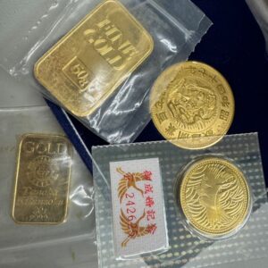 岡山県笠岡市のお客様よりインゴット、記念硬貨等を中心にお買取させて頂きました。